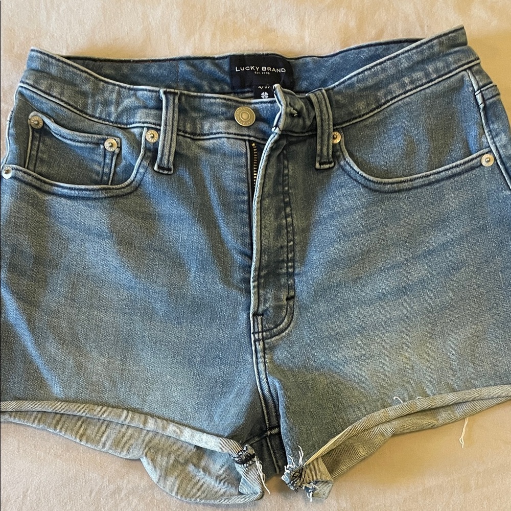Lucky Brand Women's Light Blue Jean cutoff shorts